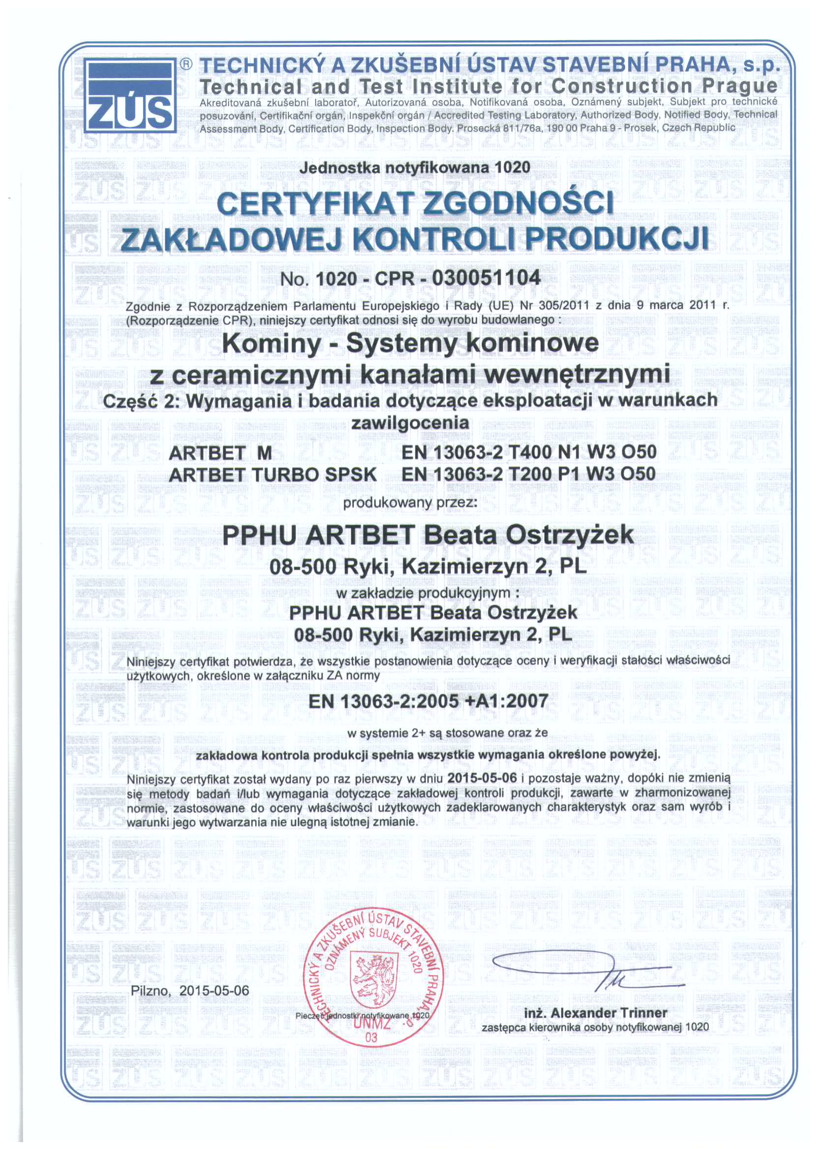 Certyfikat kominy - zawilgocenie-1